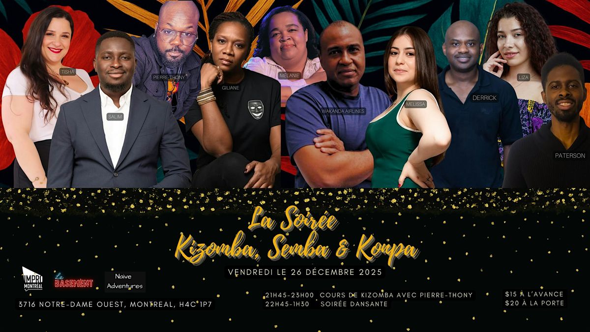 La Soirée Kizomba, Semba & Konpa, 26 December | Event in Montréal | AllEvents