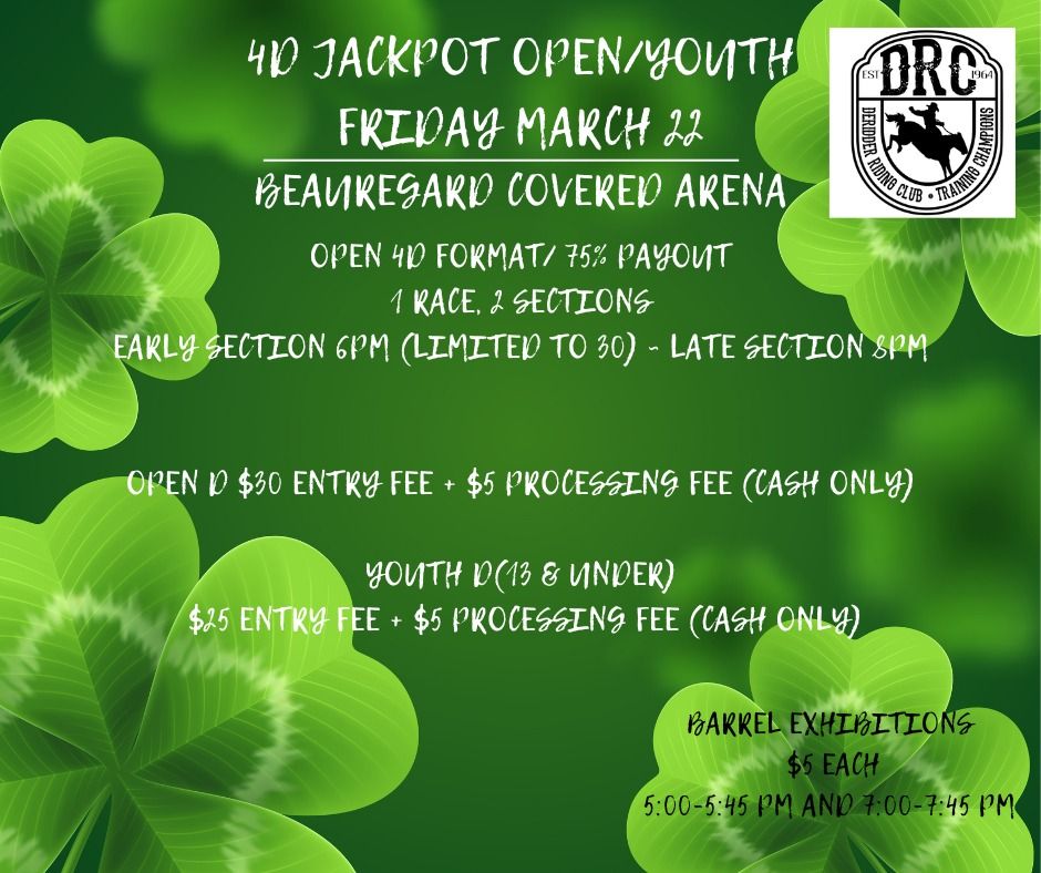 DeRidder Riding Club 4D Jackpot, Beauregard Covered Arena, Deridder, 22