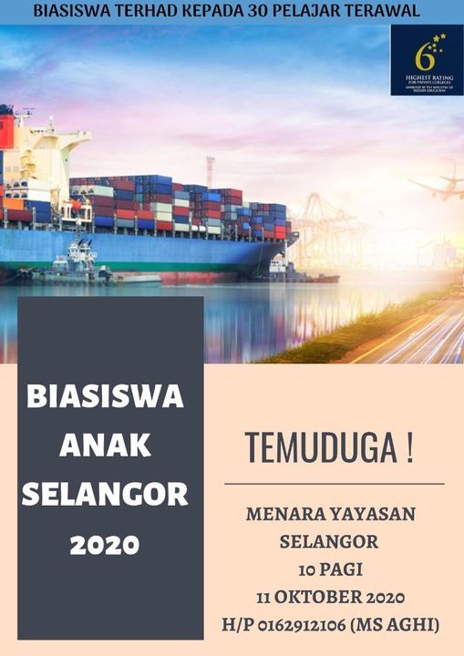 Biasiswa Anak Selangor Menara Yayasan Selangor Petaling Jaya October 11 2020 Allevents In