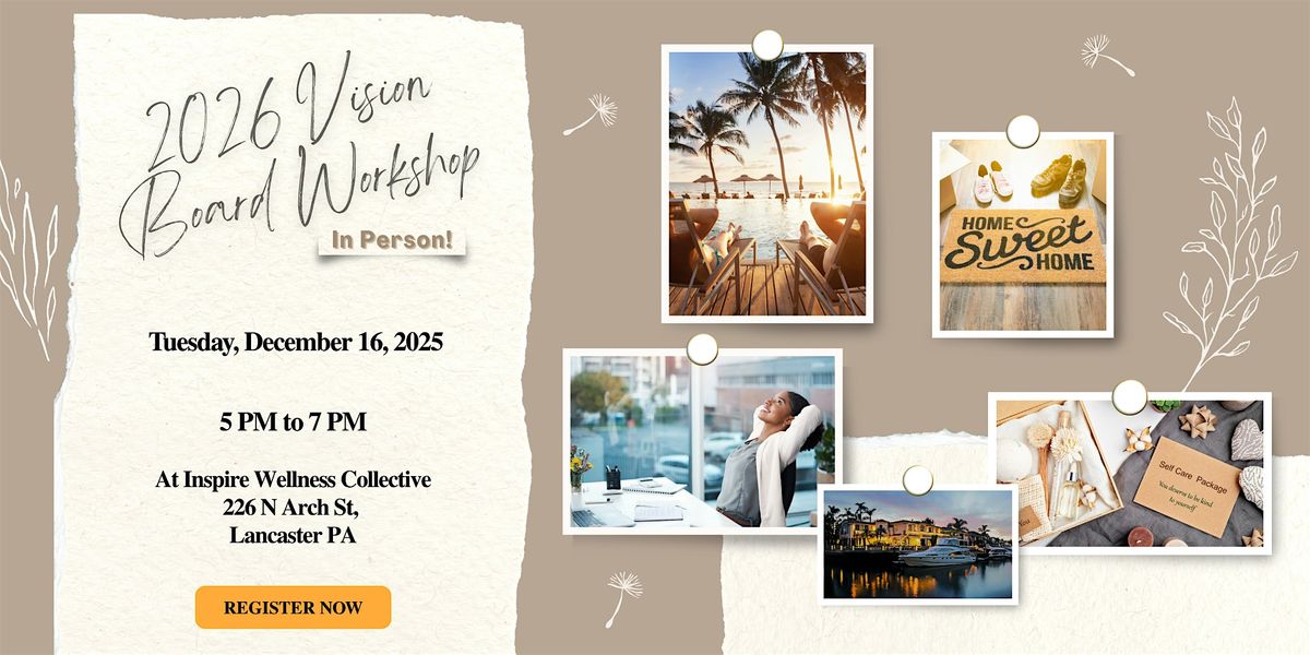 2026 Vision Board Workshop, 16 December | Event in Lancaster | AllEvents