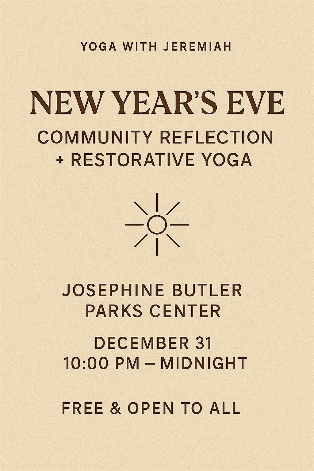 Free New Year’s Eve Community Reflection + Restorative Yoga, 31 December | Event in Washington | AllEvents