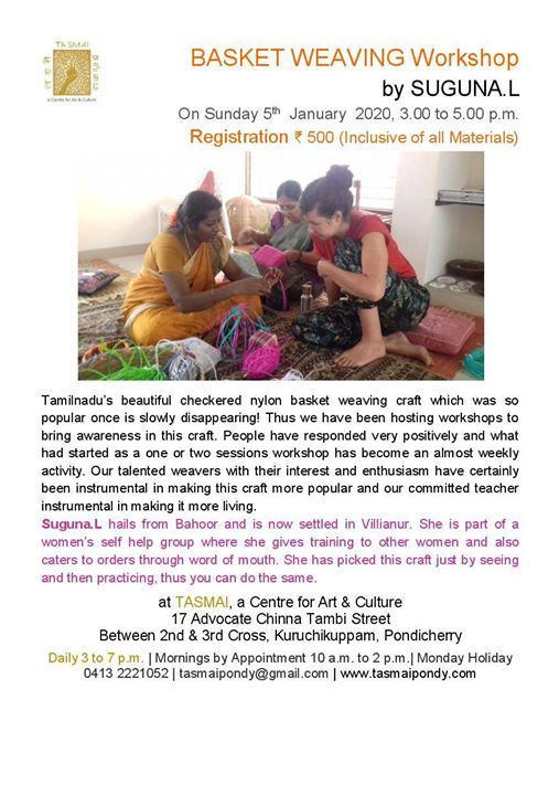 Basket Weaving Workshop At Tasmai A Centre For Art Culture