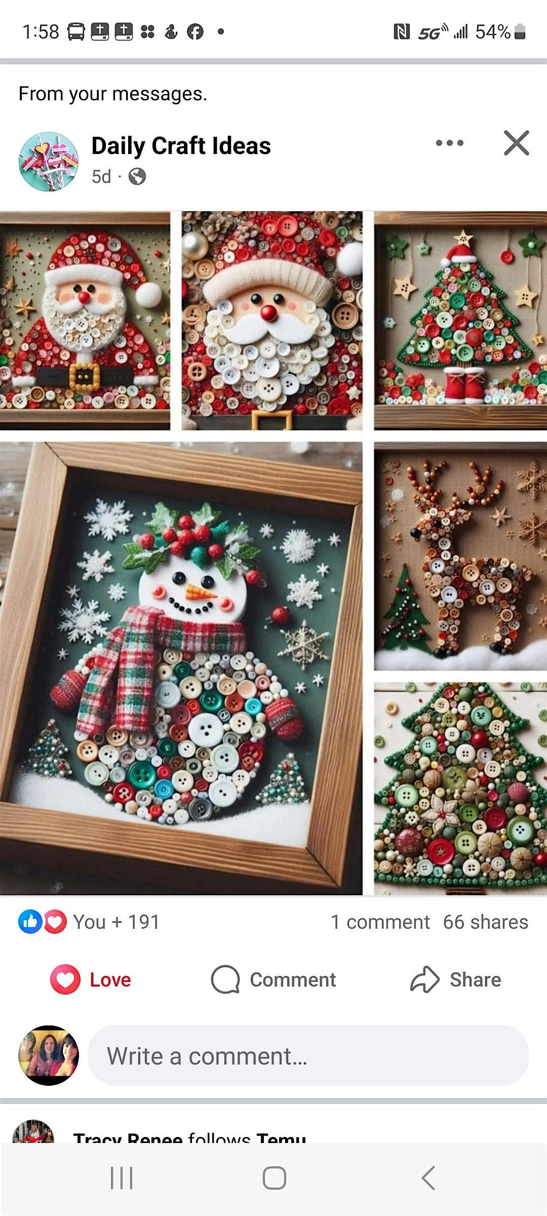 Christmas Button Art Craft Class, 9 December | Event in Franklin | AllEvents