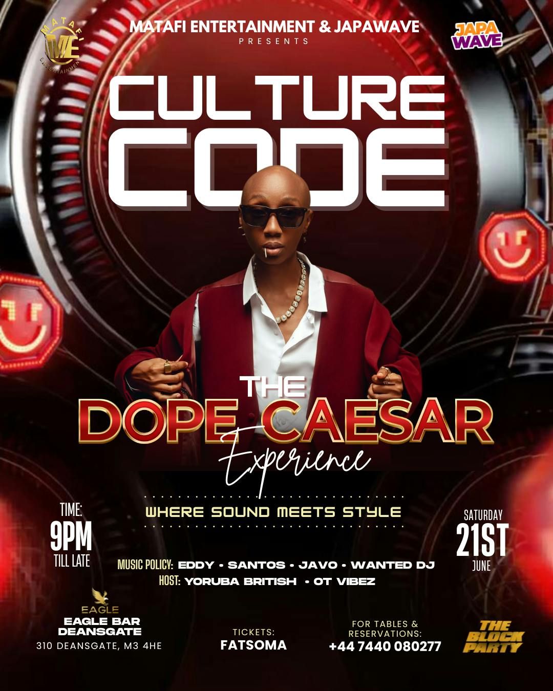 CULTURE CODE MANCHESTER : The DopeCeaser Experience , 21 June | Event in Manchester | AllEvents