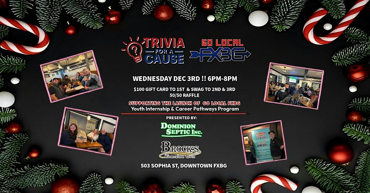 FREE Trivia For Cause Supporting Go Local FXBG Internship Program Launch | Event in Fredericksburg | AllEvents