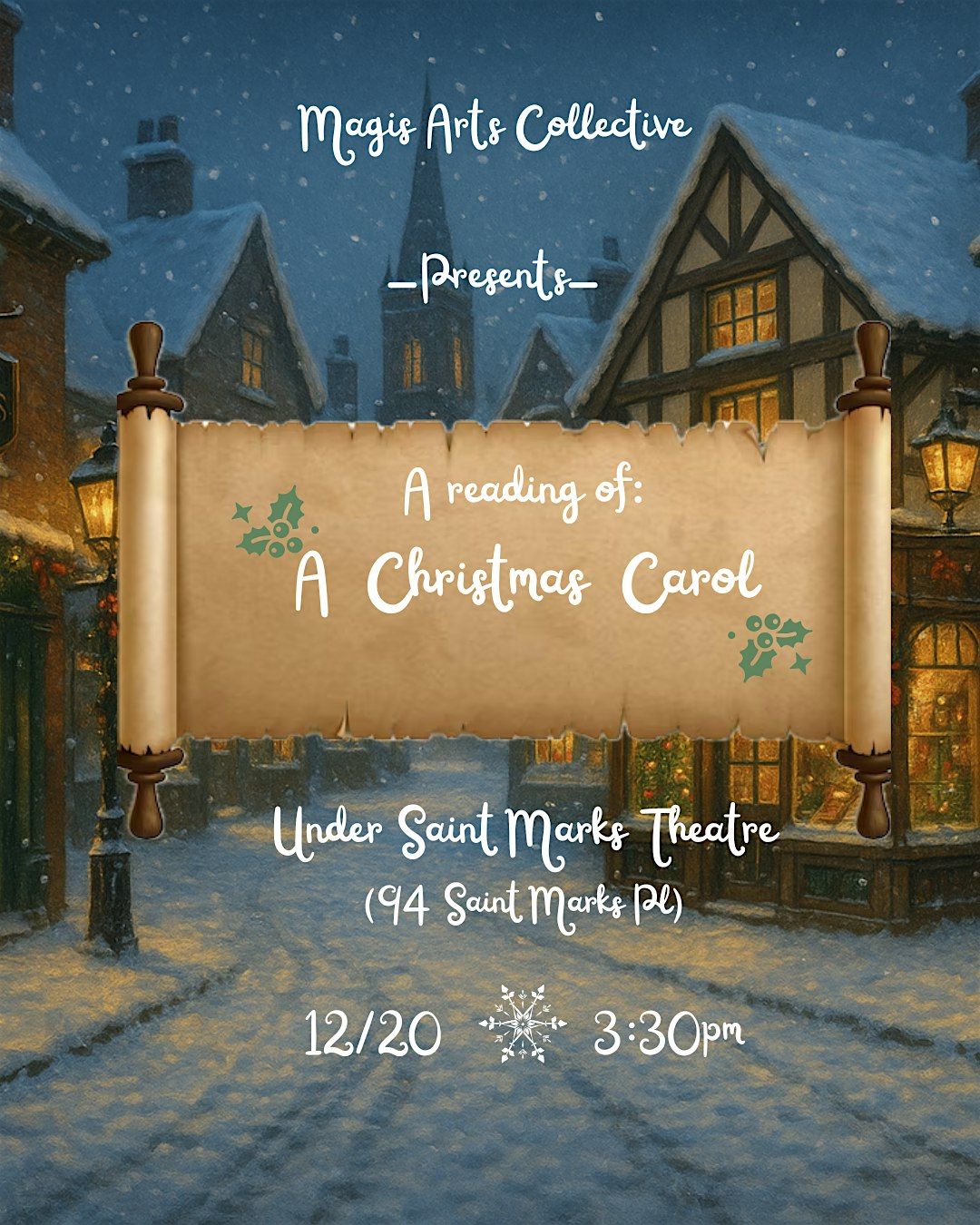 A Reading of "A Christmas Carol", 20 December | Event in New York | AllEvents