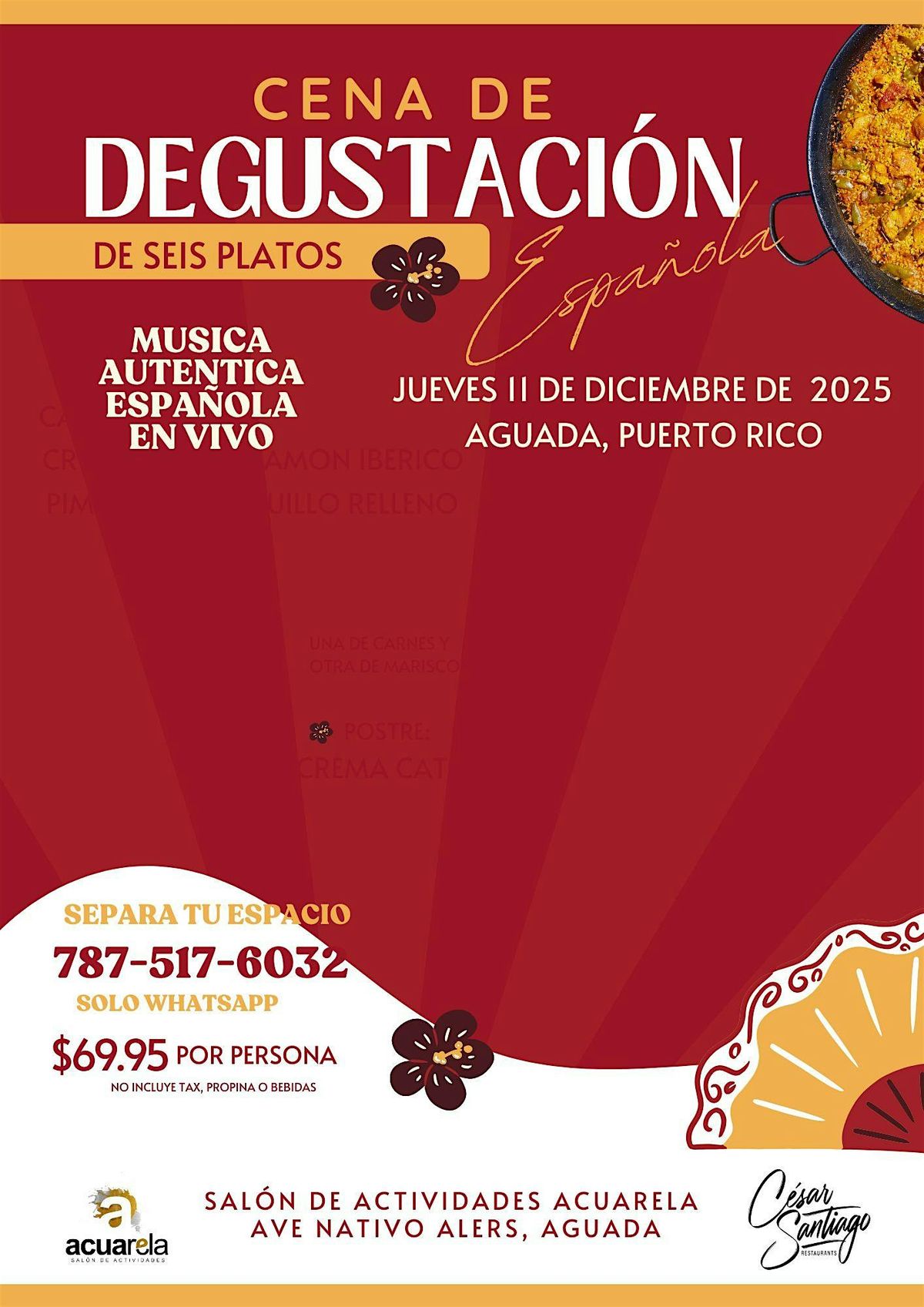 Noche Española con Paellas, 11 December | Event in Aguada | AllEvents