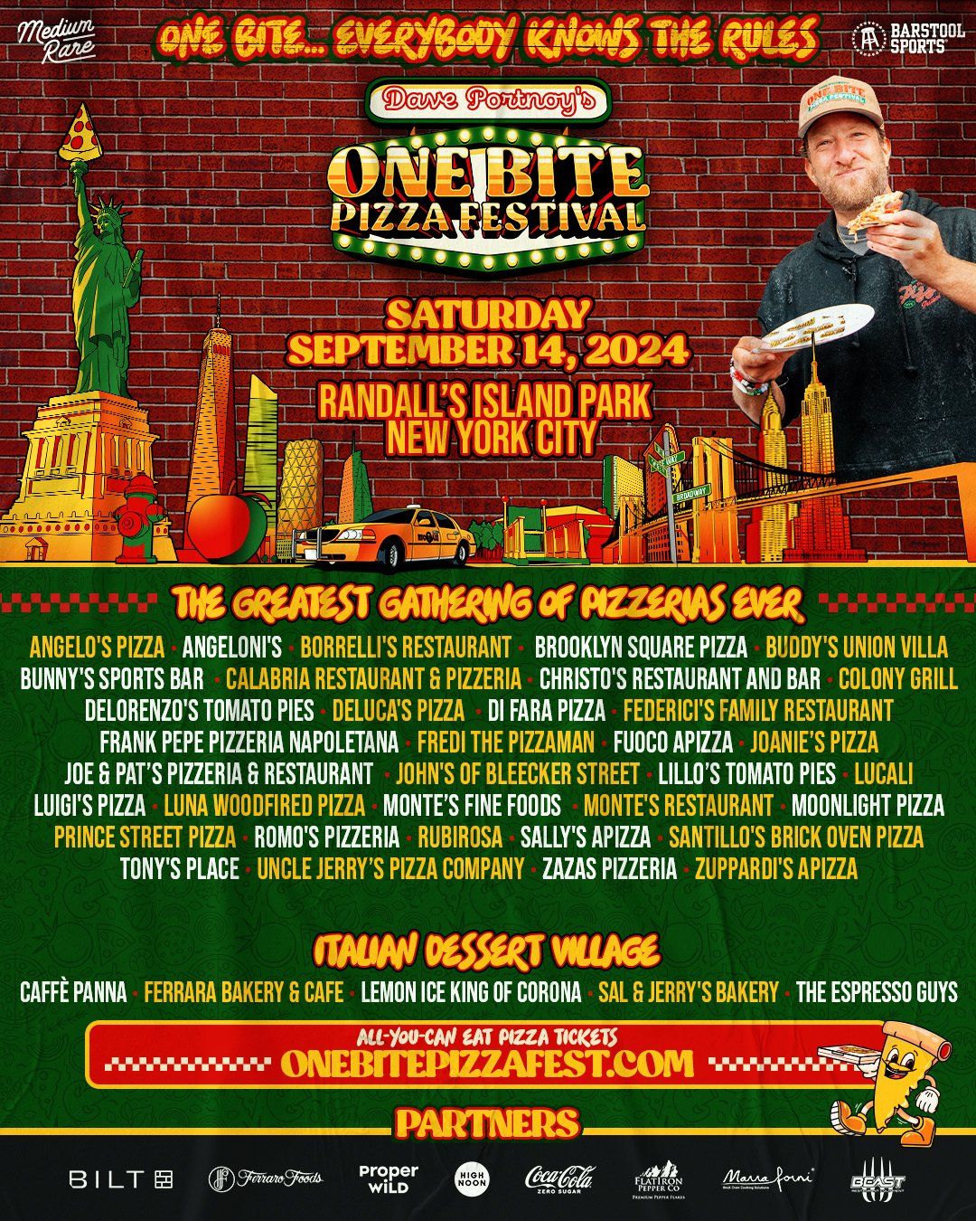 One Bite Pizza Festival at Randalls Island, 13 September | Event in New York | AllEvents