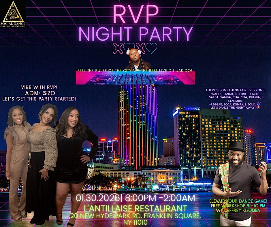 Rhythm Vibes Practice -RVP- Social Dance, 30 January | Event in Franklin Square | AllEvents