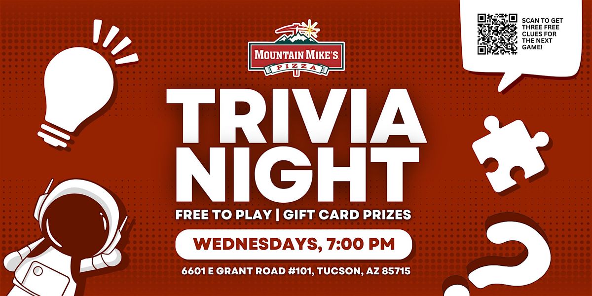 Tucson Trivia Night | Mountain Mike's Pizza Grant Road, 21 January | Event in Tucson | AllEvents