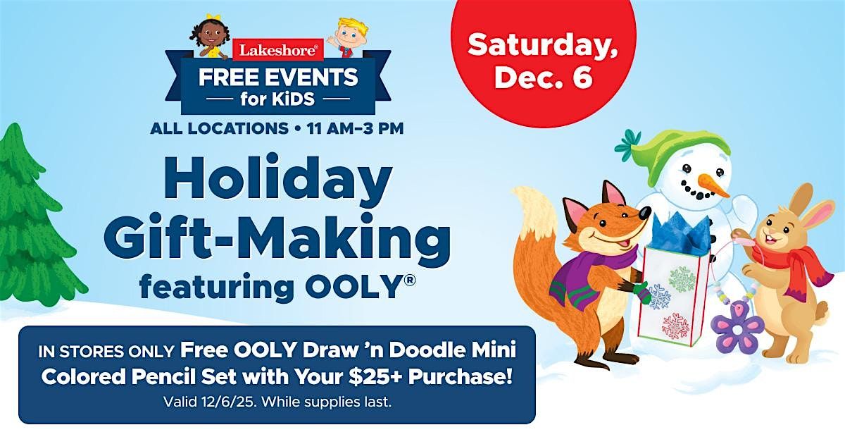 Free Kids Event: Holiday Gift-Making Featuring OOLY® (Hackensack), 6 December | Event in Hackensack | AllEvents