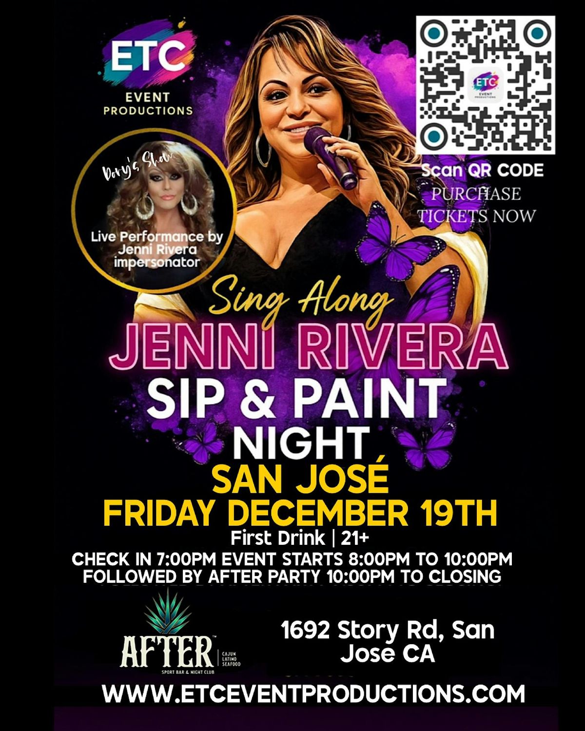 12/19 - SAN JOSE - JENNI RIVERA SIP & PAINT WITH A SHOW, 19 December | Event in San Jose | AllEvents