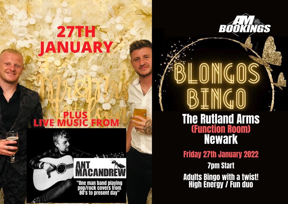 Blongo Bingo Rutland Arms Function Room 27th Jan 2023, Chesters