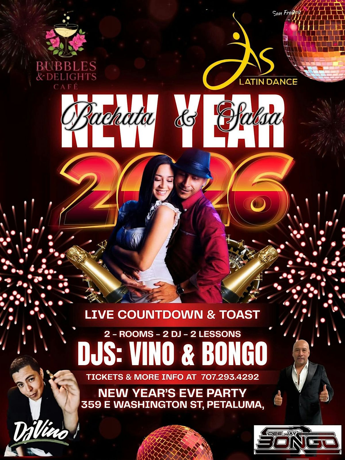 Bachata&salsa New Year! 2026, 31 December | Event in Petaluma | AllEvents