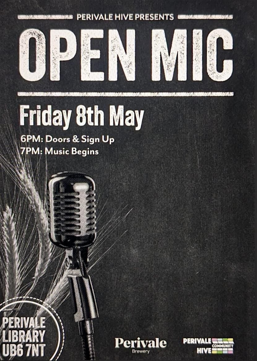 Open Mic Night at Perivale Library, Perivale Library, 8 May 2026 ...