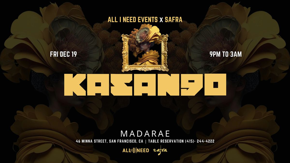 Kasango [Afro House] at MadaRae, 19 December | Event in San Francisco | AllEvents