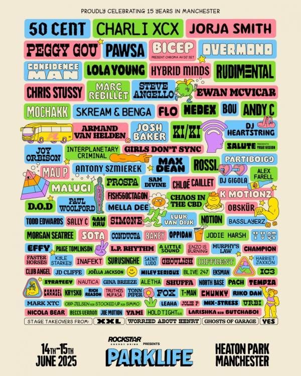 Parklife 2025 - 50 Cent, Charli XCX. Jorja Smith - Weekend Tickets, 14 June | Event in Manchester | AllEvents