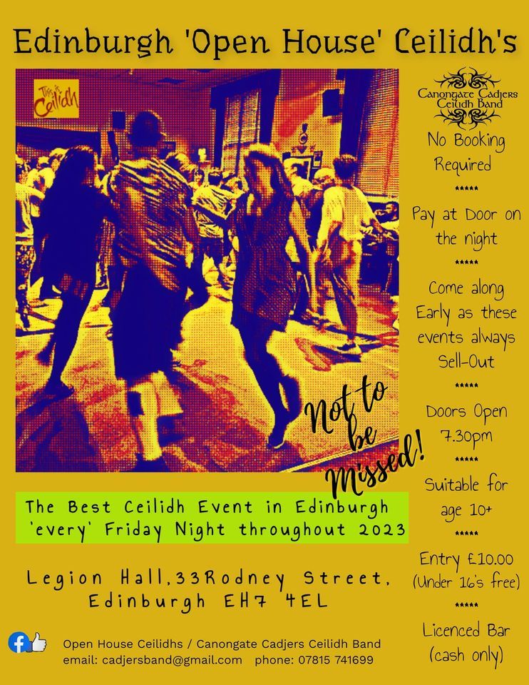 Edinburgh Open House Ceilidh Events, The Royal British Legion, Penicuik