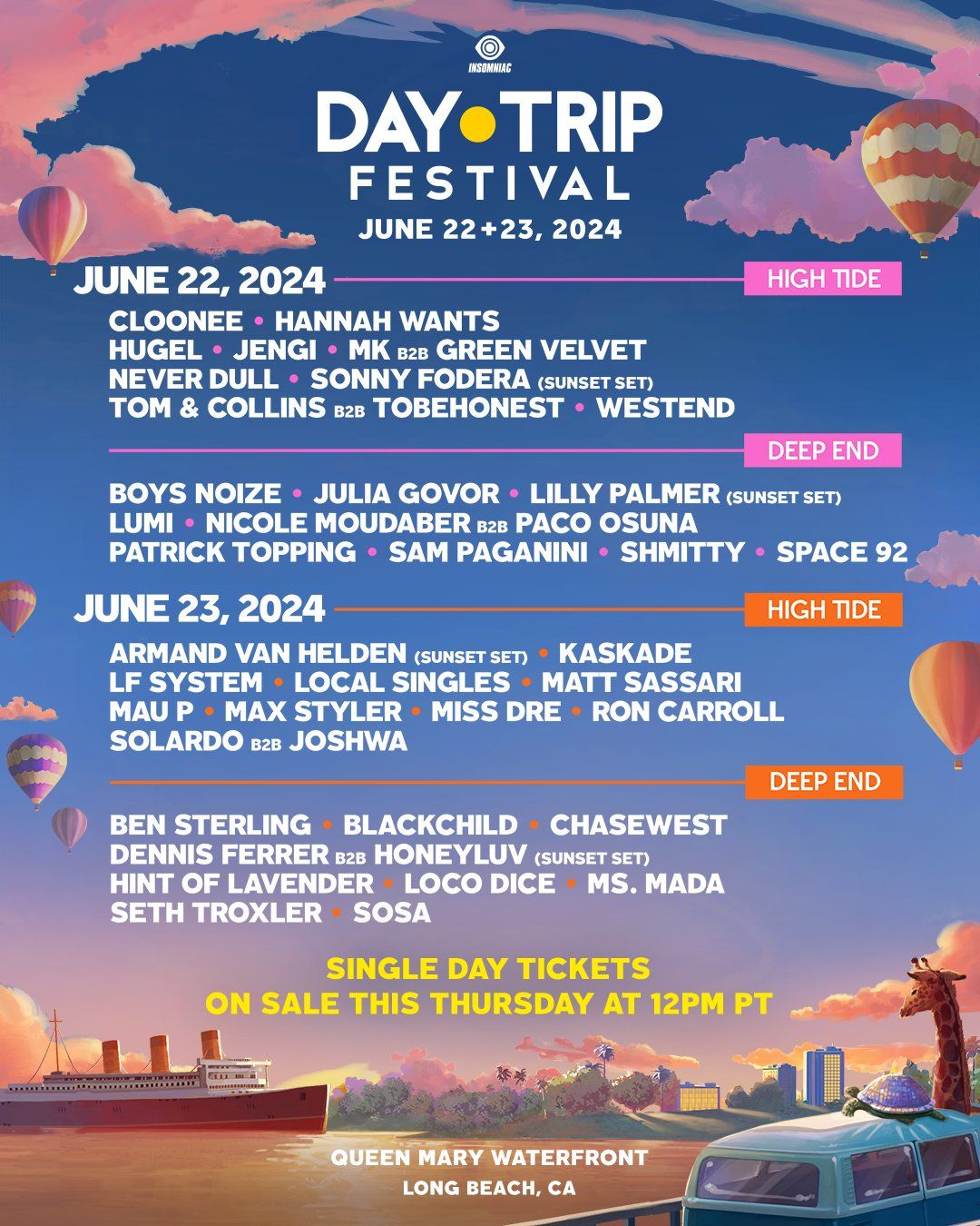 Day Trip Festival - 2 Day Pass at Queen Mary Park, 21 June | Event in Long Beach | AllEvents