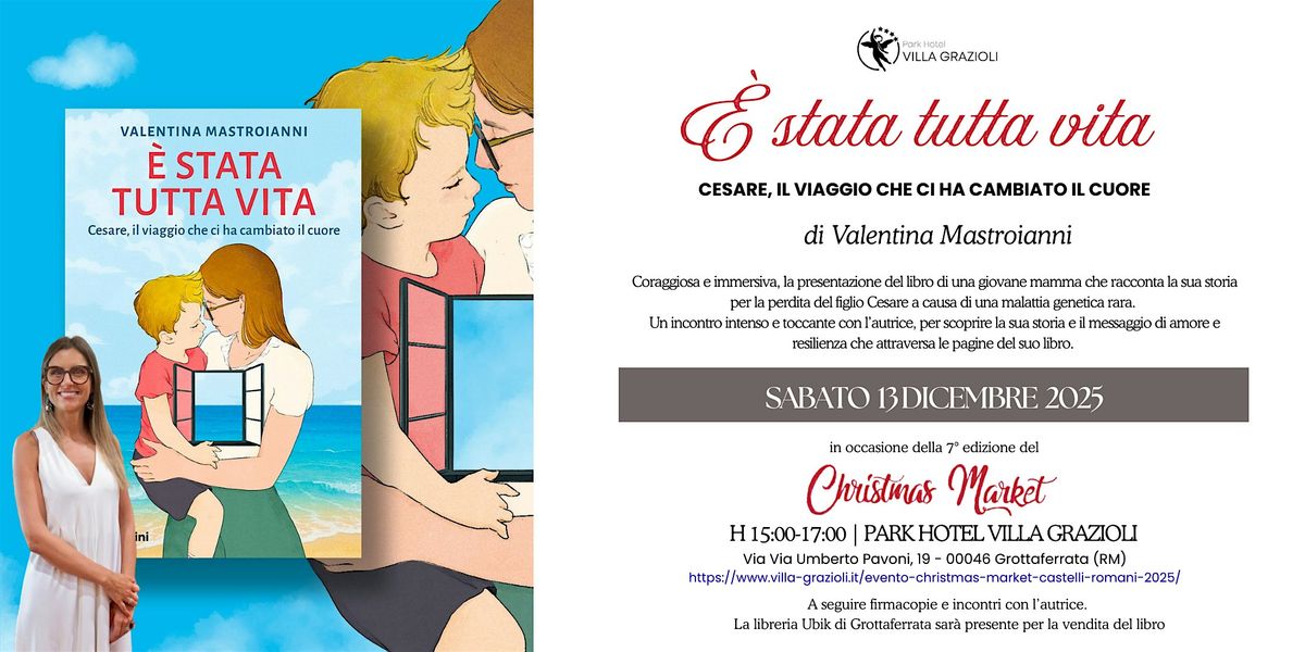 Presentazione del libro “È stata tutta vita” di Valentina Mastroianni, 13 December | Event in Grottaferrata