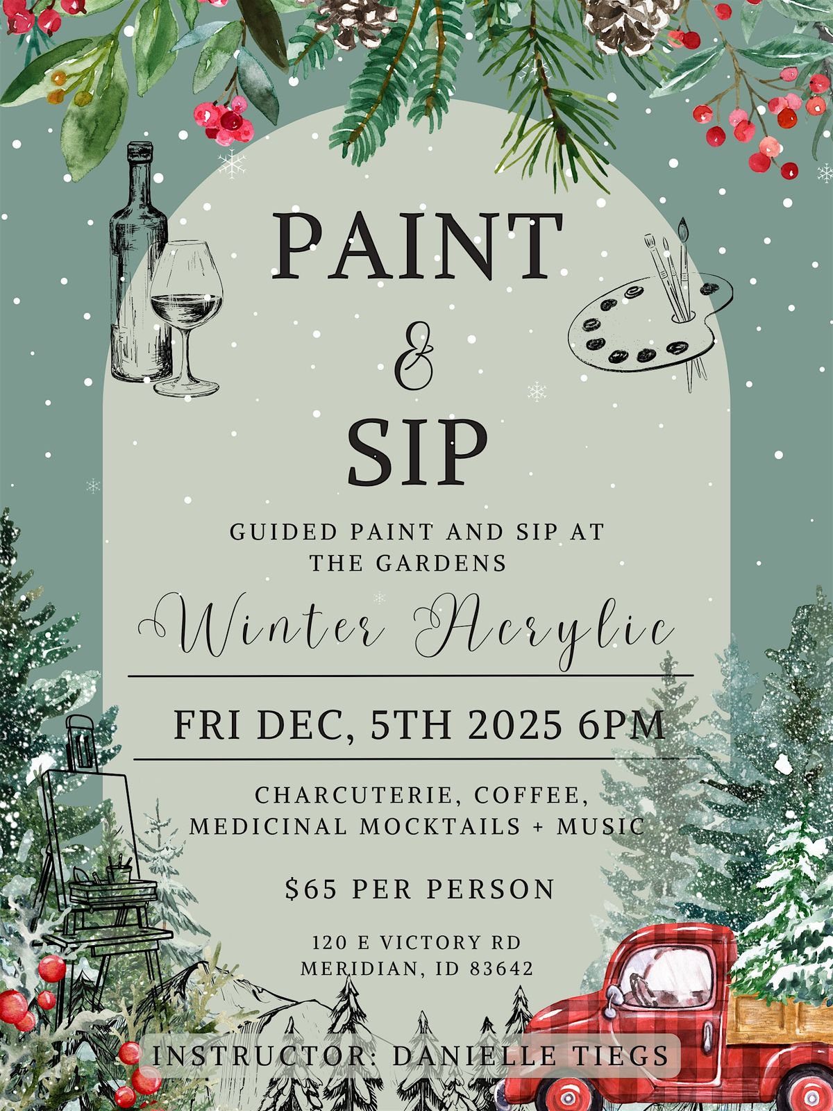 December Paint and Sip, 5 December | Event in Meridian | AllEvents