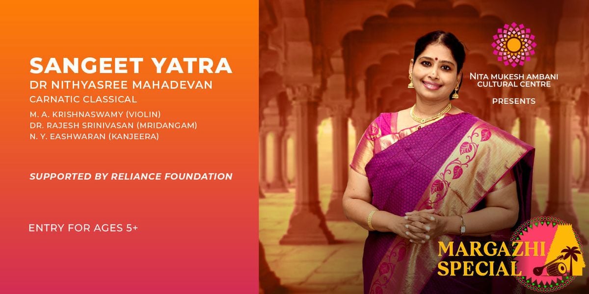 Sangeet Yatra by Dr Nithyasree Mahadevan, 12 December | Event in Mumbai | AllEvents