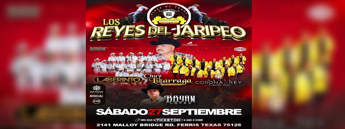 LABERINTO, CHUY LIZARRAGA, BANDA CORONA DEL REY, 27 September | Event in Ferris | AllEvents