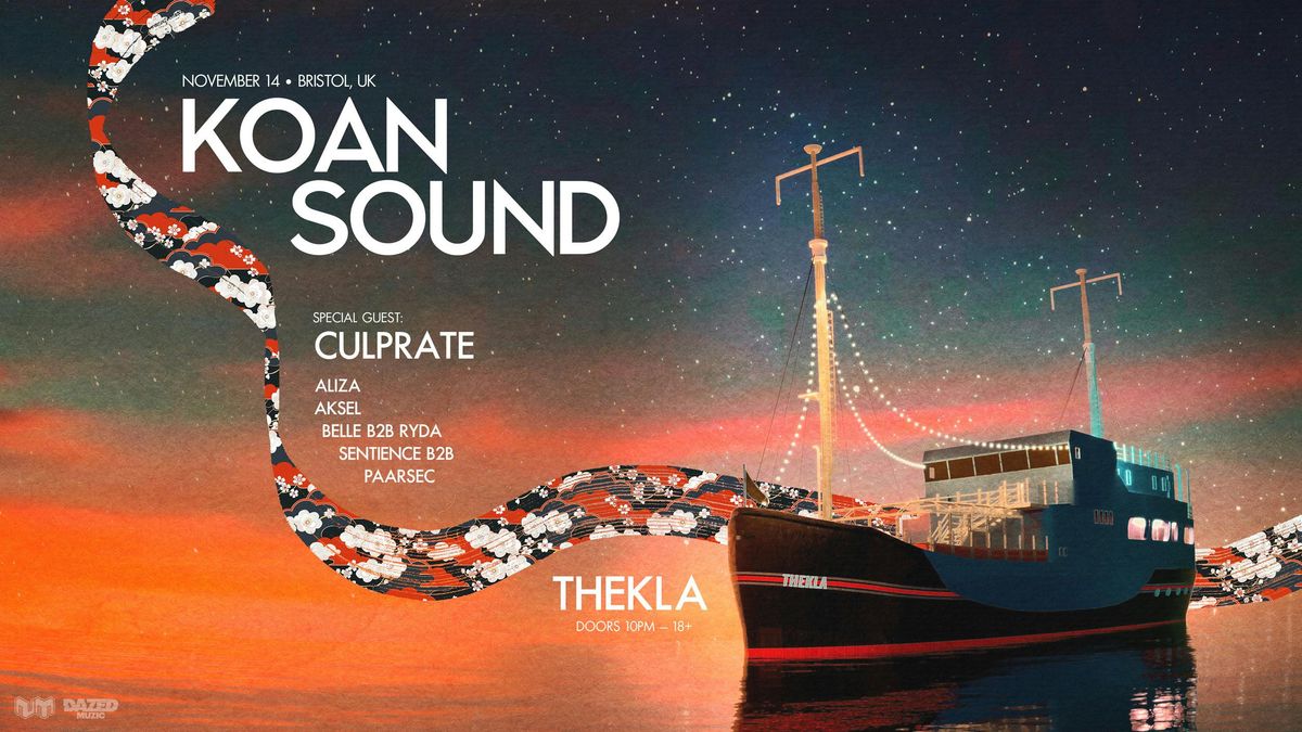 KOAN Sound + Special Guest: Culprate • Thekla Bristol, 14 November | Event in Bristol | AllEvents