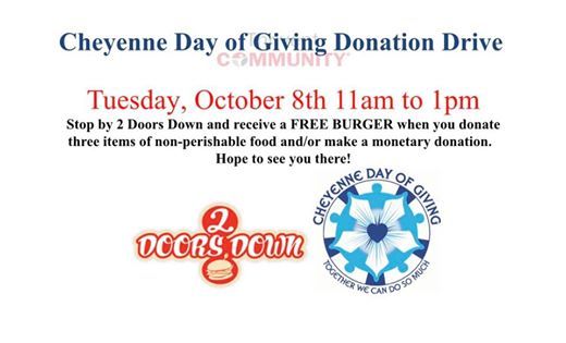 Cheyenne Day Of Giving 2 Doors Down Donation Drive At 2 Doors Down