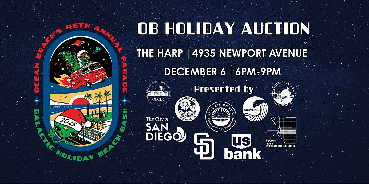 OB Galactic Holiday Beach Bash Auction, 11 December | Event in San Diego | AllEvents