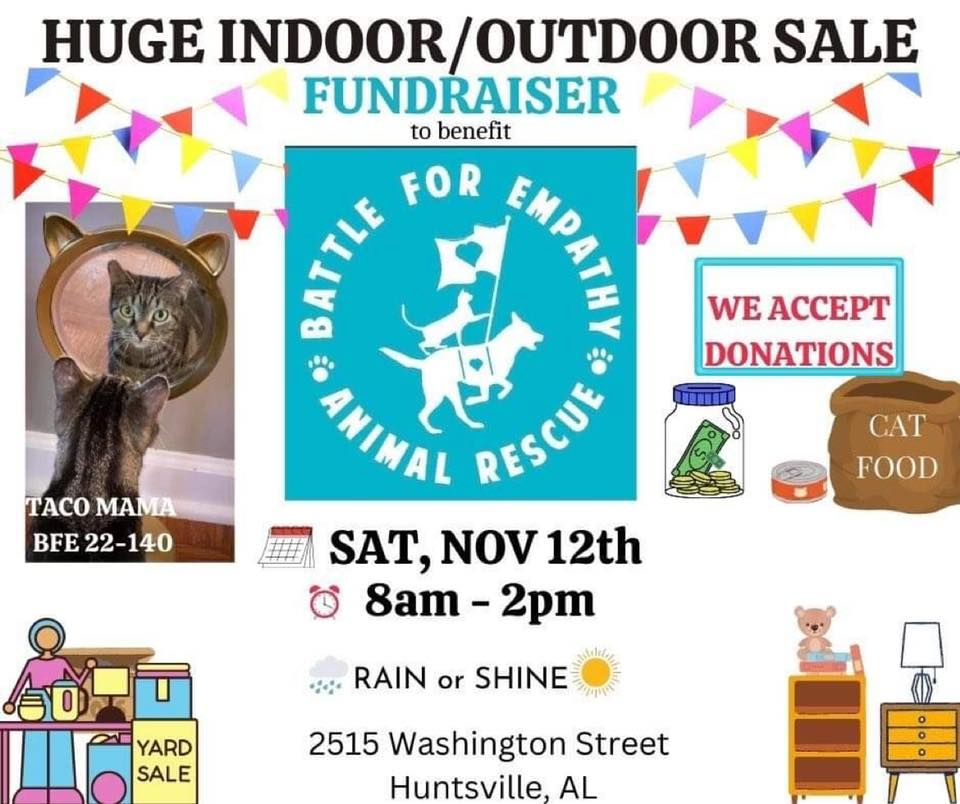 Indoor/Outdoor Yard Sale!, 2515 Washington St NW, Huntsville, AL 35811