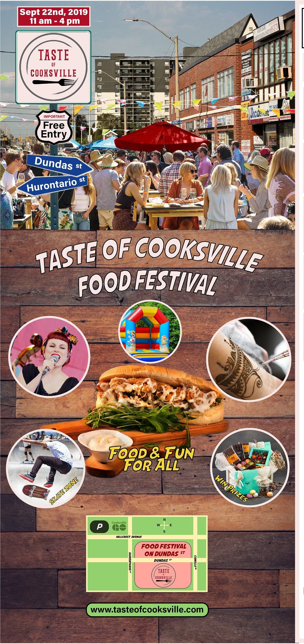 Taste of Cooksville, Dundas Street between Hurontario Street and