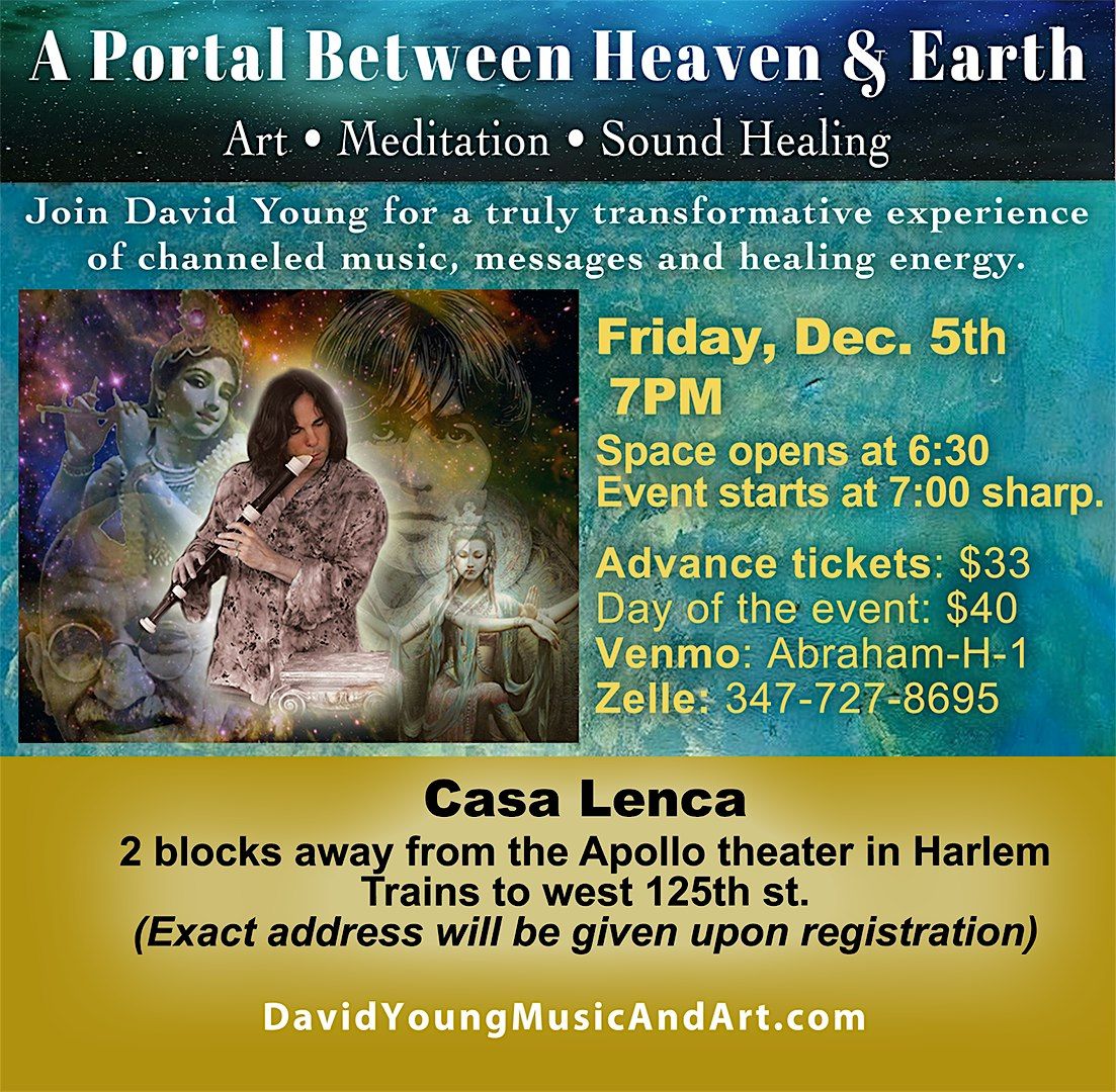 Live music and meditation with David Young, 5 December | Event in New York | AllEvents
