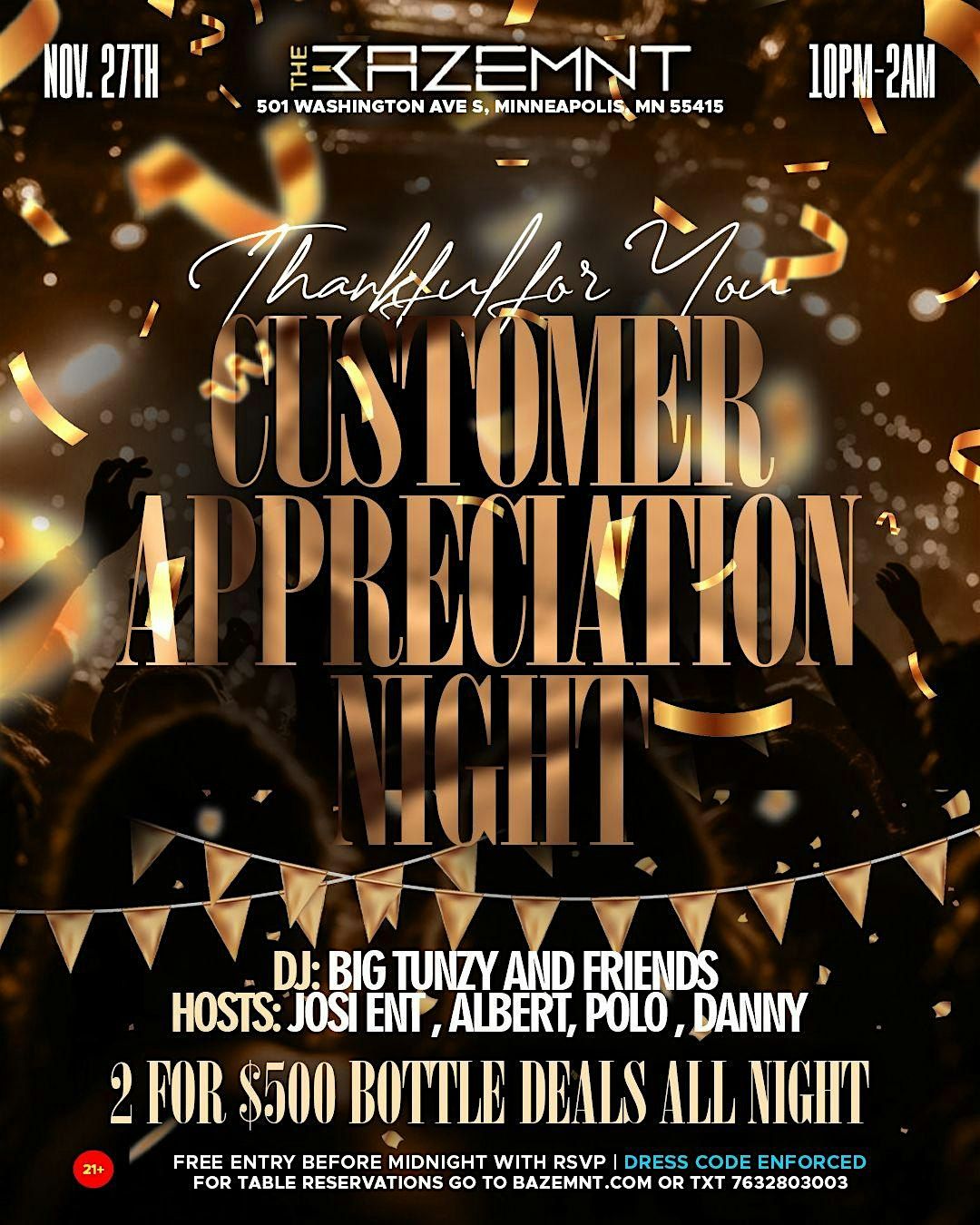 Thankful For You - Customer Appreciation Night | Event in Minneapolis | AllEvents