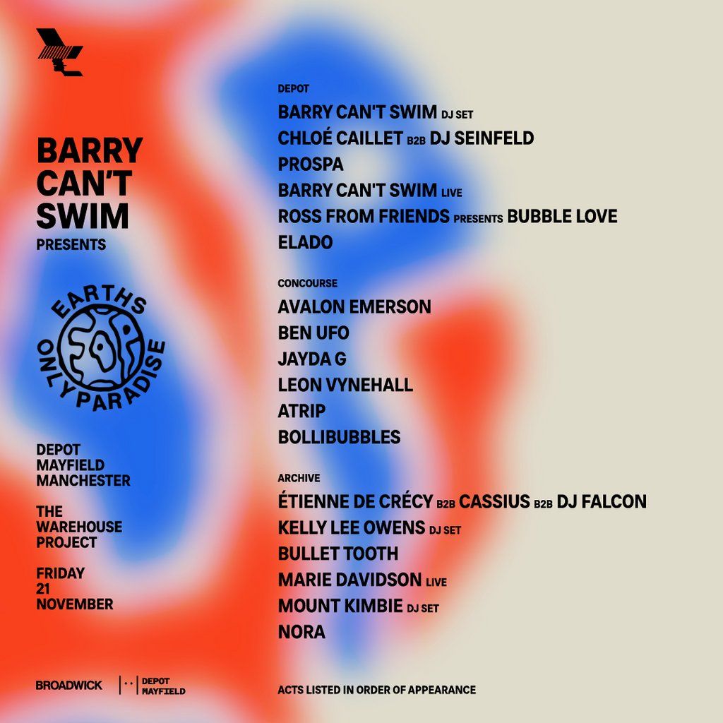WHP Presents: Barry Can't Swim, 21 November | Event in Manchester | AllEvents