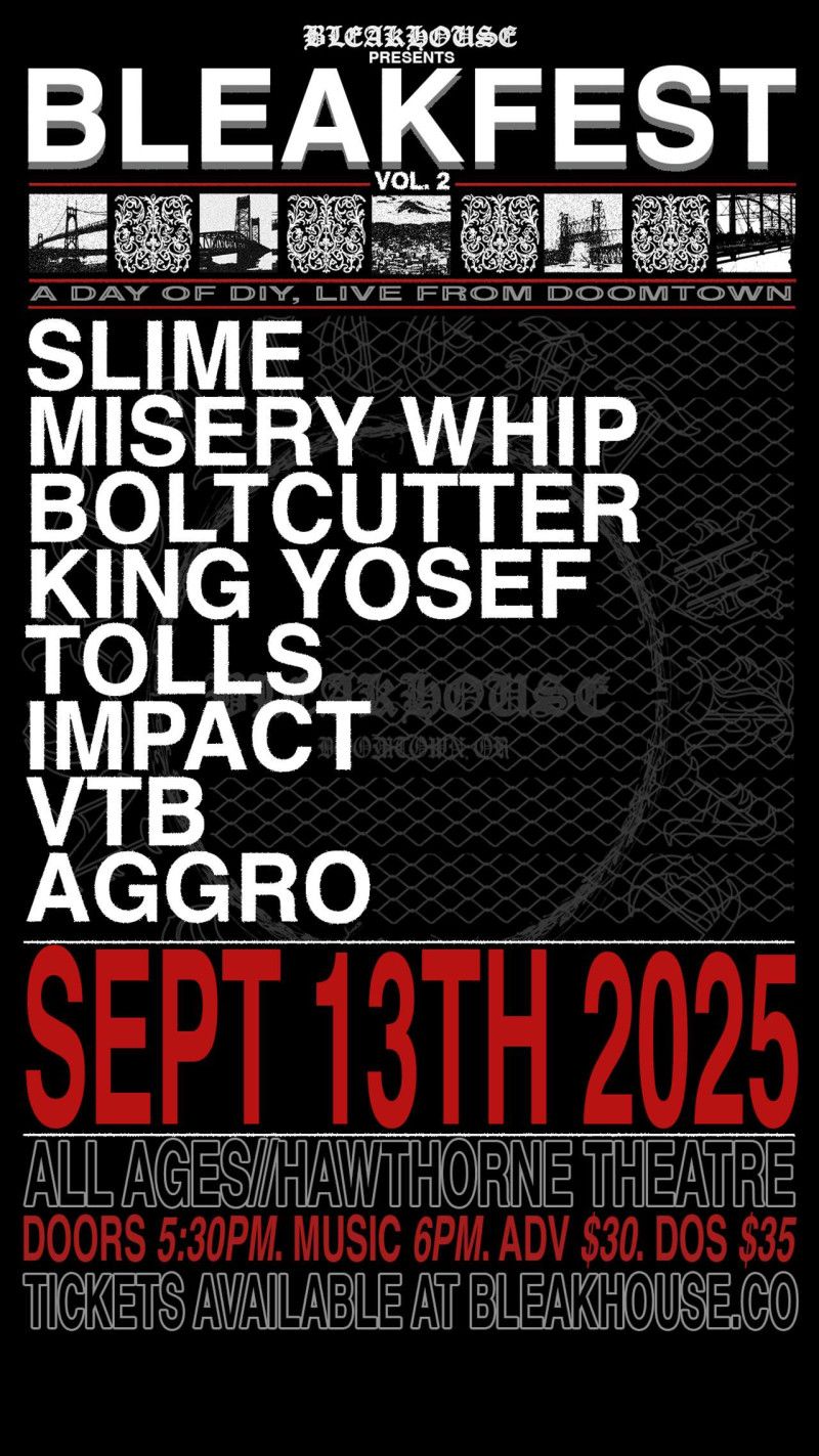 Bleakfest Vol. 2 at Hawthorne Theatre, 13 September | Event in Portland | AllEvents