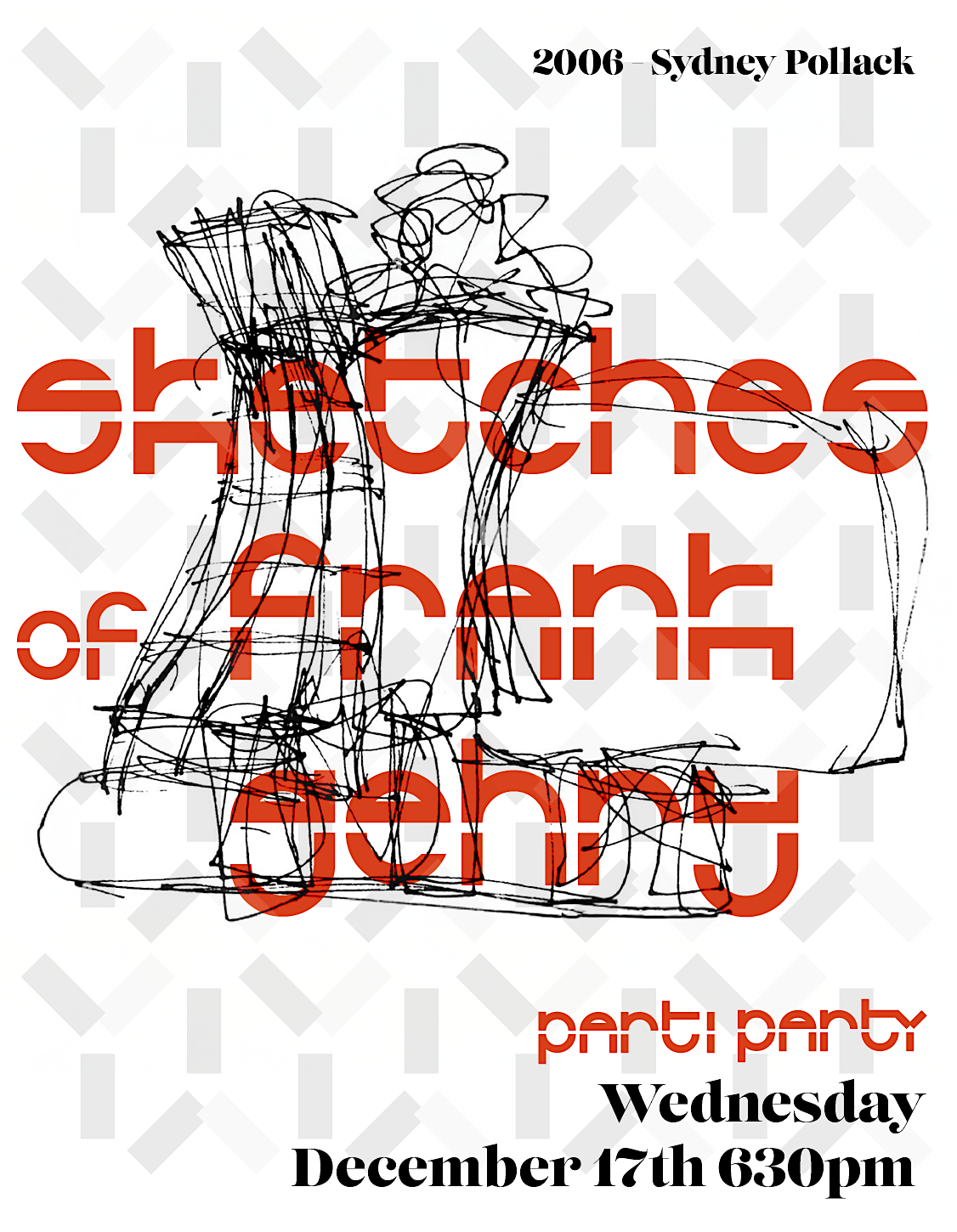 Parti Party : Sketches of Frank Gehry, 17 December | Event in Charlotte | AllEvents
