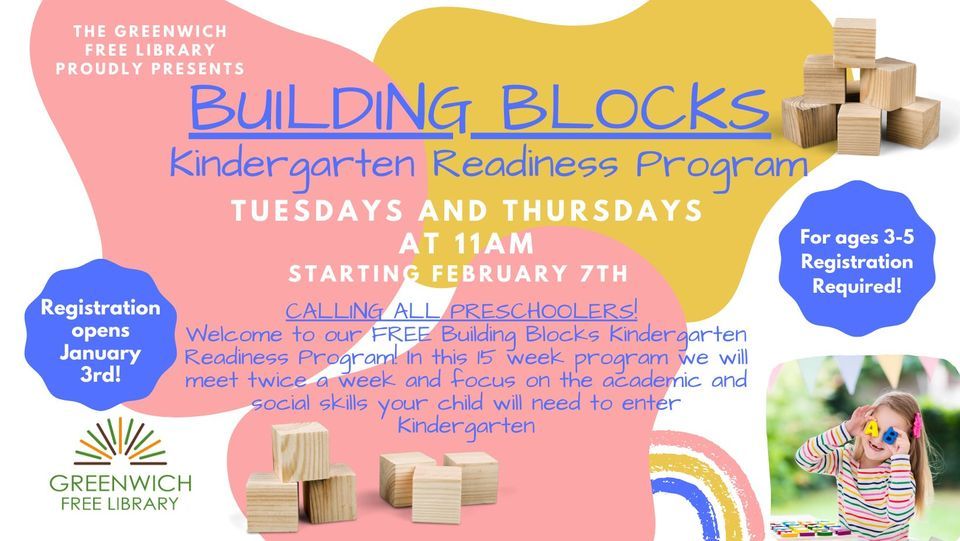 Building Blocks Kindergarten Readiness, Greenwich Free Library