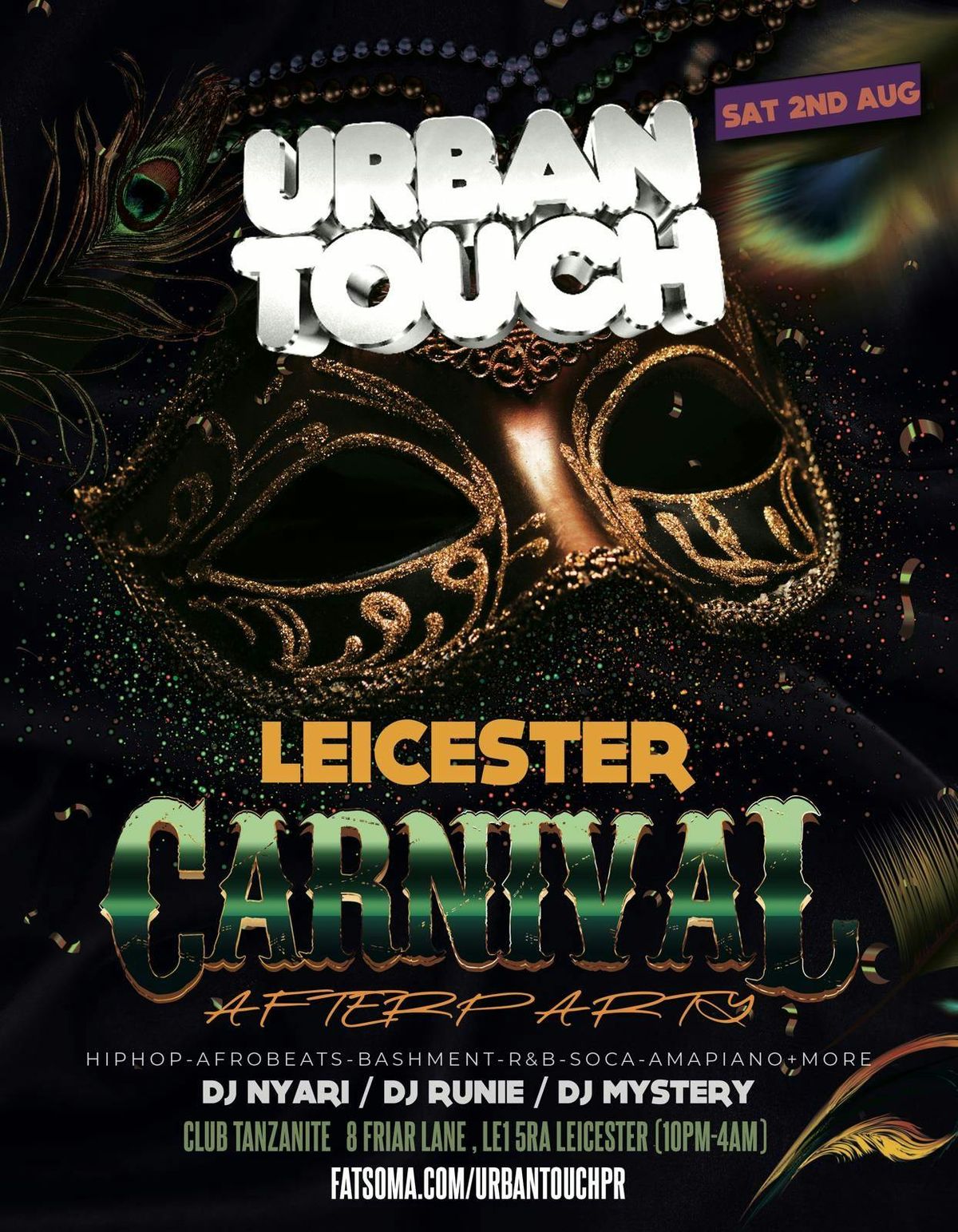 URBAN TOUCH LEICESTER CARNIVAL PARTY, 2 August | Event in Leicester | AllEvents