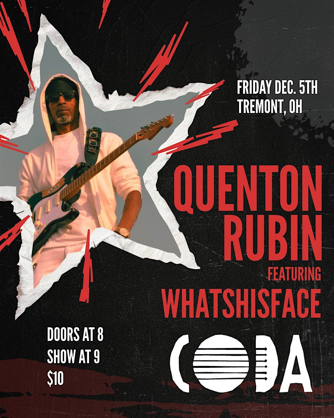 Quenton Rubin | WhatsHisFace at CODA, 5 December | Event in Cleveland | AllEvents