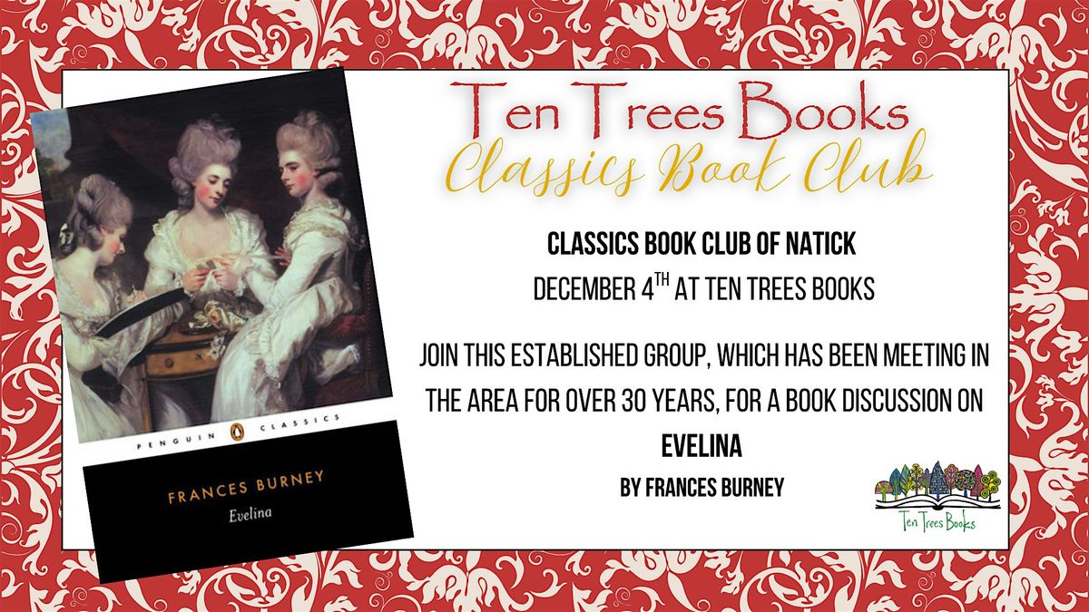 Classics Book Club at Ten Trees Books in Natick, 4 December | Event in Natick | AllEvents
