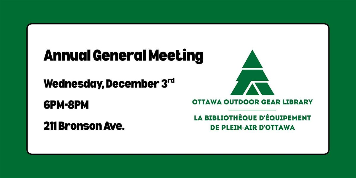 OOGL Annual General Meeting 2025, 3 December | Event in Ottawa | AllEvents