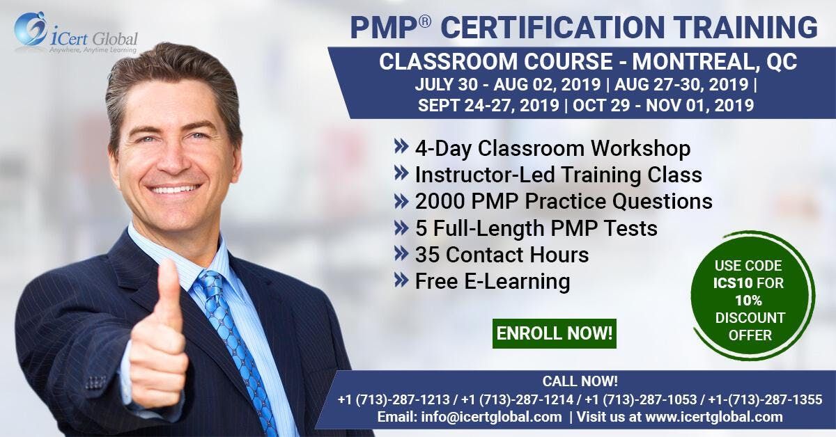 Pmp Certification Training Course In Montreal Qc Canada