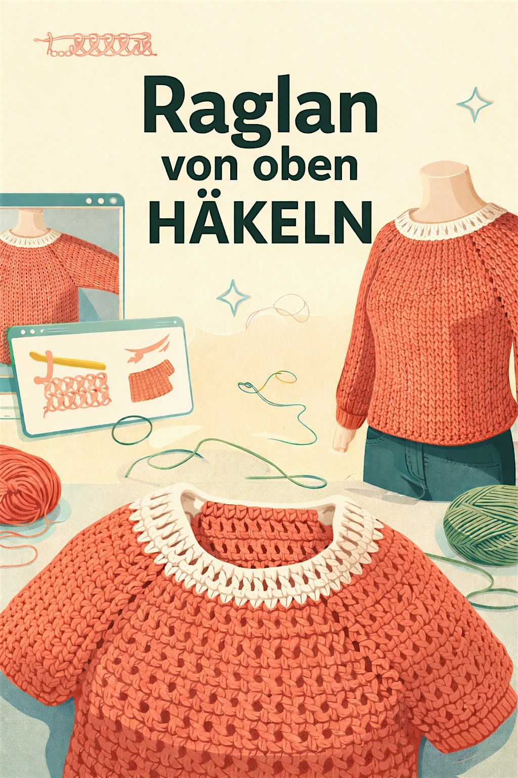 Kursus: Raglan von oben häkeln