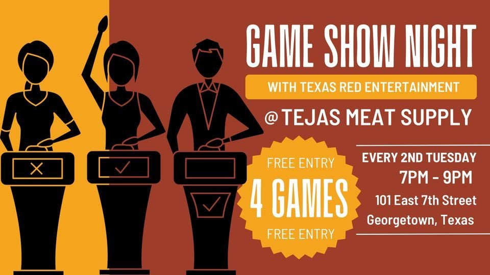 Game Show Night at Tejas Meat Supply Hosted by Texas Red