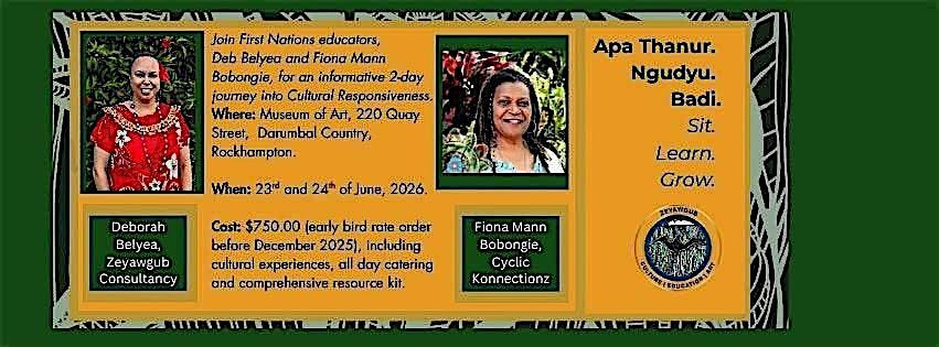 Apa Thanur. Ngudyu. Badi: Sit. Learn. Grow., 23 June | Event in Rockhampton City | AllEvents