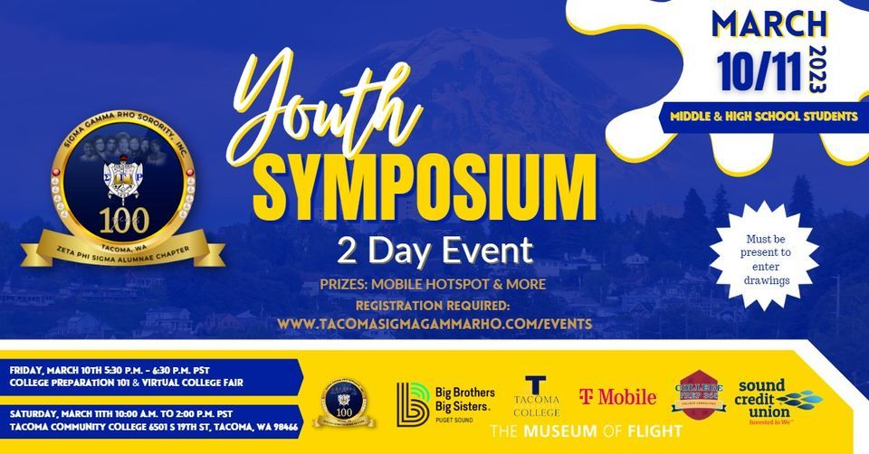 Youth Symposium 2 0 Build Your Skills Tacoma Community College March