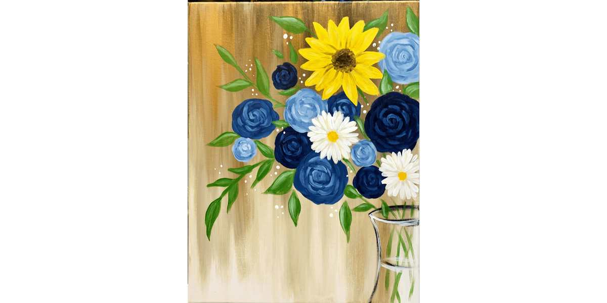 Beautifully Blue Bouquet - Paint and Sip in Tyler | Classpop!™, 25 January | Event in Tyler | AllEvents