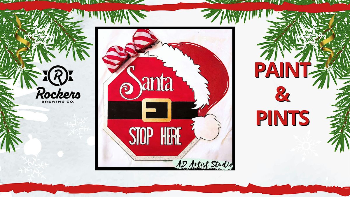 Santa Stop Door Hanger Paint & Pints, 10 December | Event in Spartanburg | AllEvents