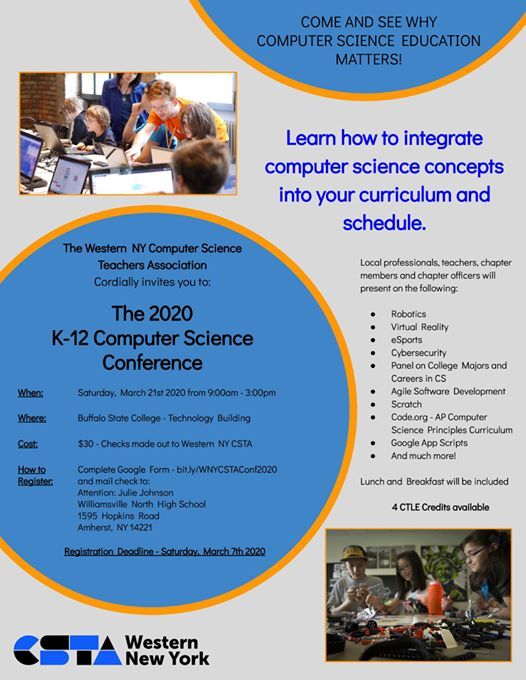 Western Ny Csta Conference At Suny Buffalo State College 1300